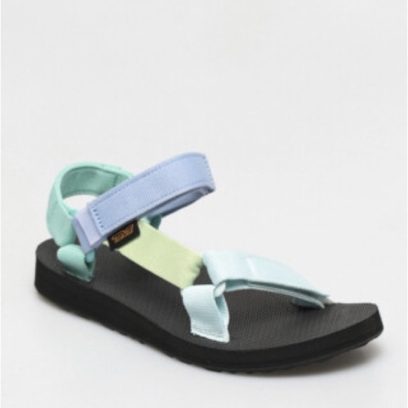 Teva original universal Multicolor Strappy Sandals blue teal women’s 7 - Picture 1 of 7